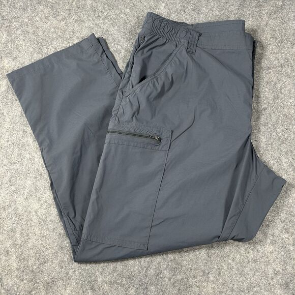 Lands End Men’s Tech Cargo Pant Charcoal Gray Size 42 Lightweight Stretch Waist - Picture 14 of 16